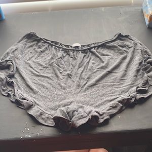 Gray stretchy swim cover-up shorts
